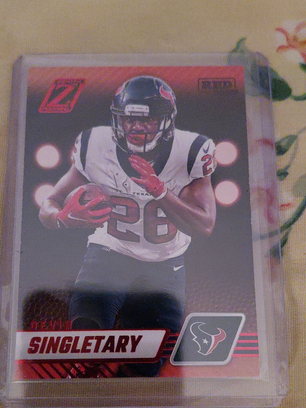 Houston Texans Devin Singletary Football Trading Card - Red/Black
